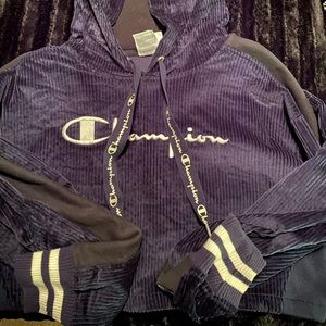 Champion Corduroy crop hoodie